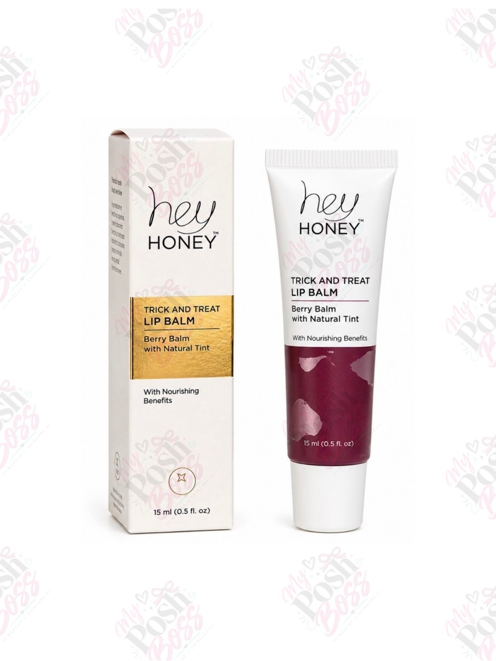3/$30 Hey Honey Trick and Treat Lip Balm Berry Balm with Natural Tint - BNIB